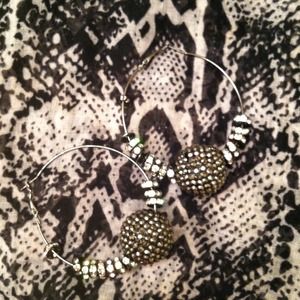 Sparkling hoop earrings