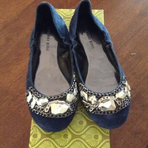 Gianni Bini SZ 5.5 blue suede