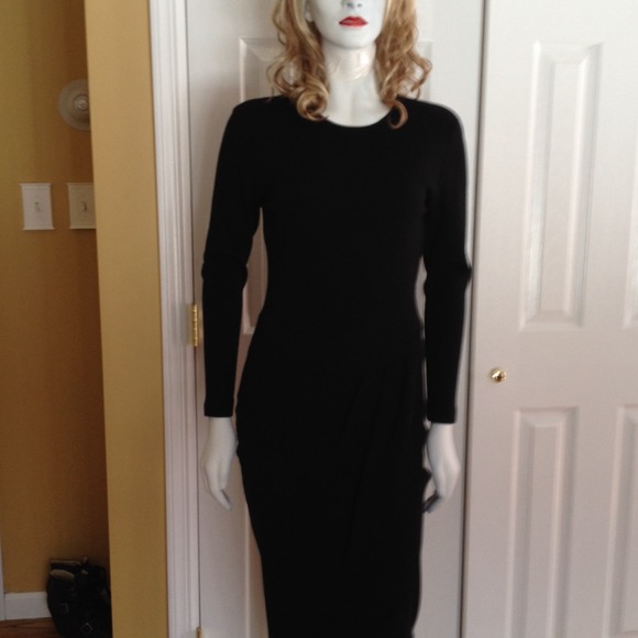 Sexy black sweater dress