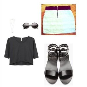 Express black and white skirt Express black and white skirt