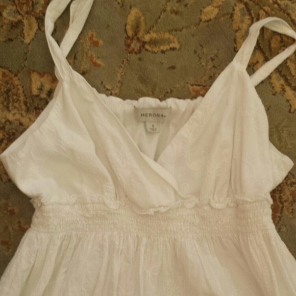 **SOLD**White Embroidered Dress - Picture 2 of 3