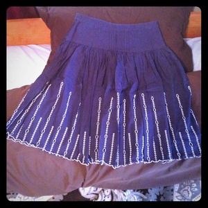 🎉LAST CHANCE!! Blue Peasant Skirt w/white detail