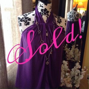 Sold! JLo purple shimmer summer top. Medium.