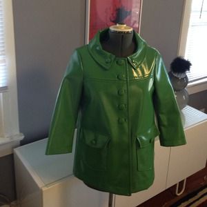Green swing style rain coat