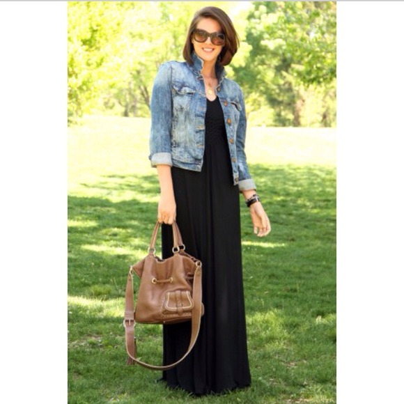 Maternity black maxi dress