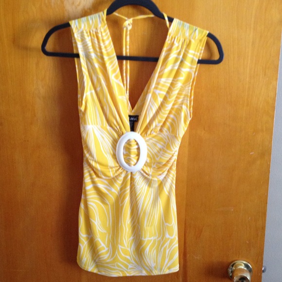 yellow tank top
