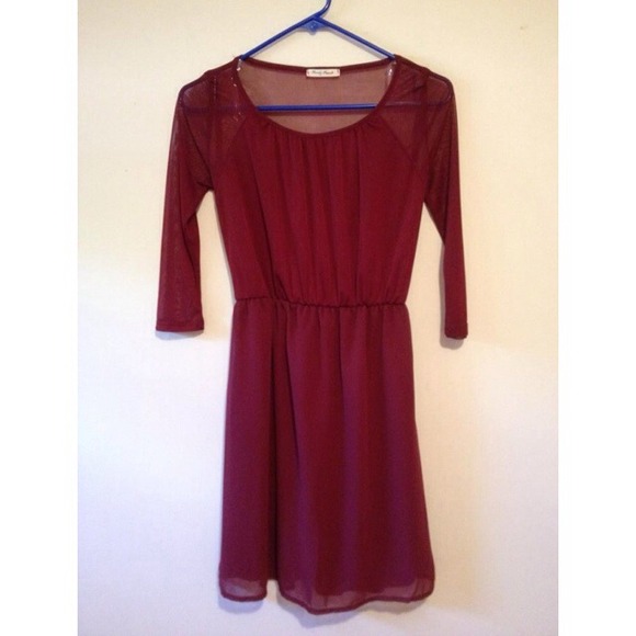TOBI MAROON DRESS