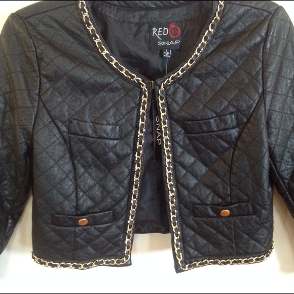 Chanel inspired leather jacket
