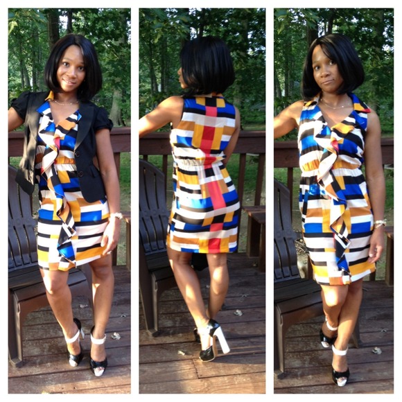 🏁[DONATED] {New York & Company} multi color dress - Picture 4 of 4