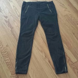 Zara green/suede skinny pants Zara green/suede skinny pants