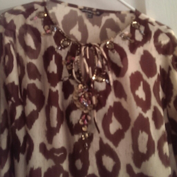 Sheer print blouse