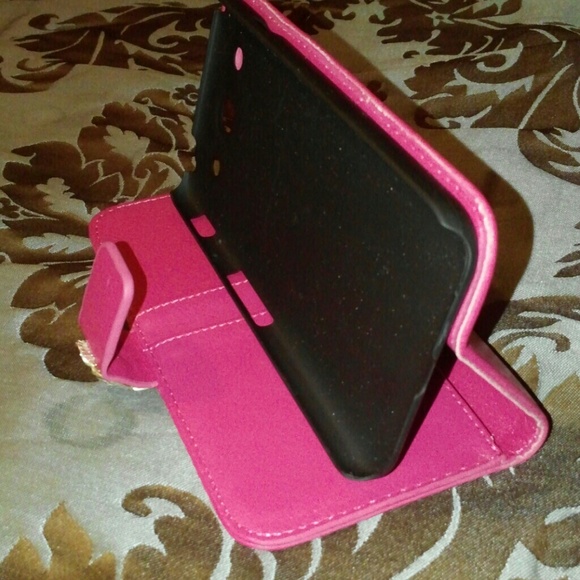 Pink LG Optimus G Pro Wallet Case