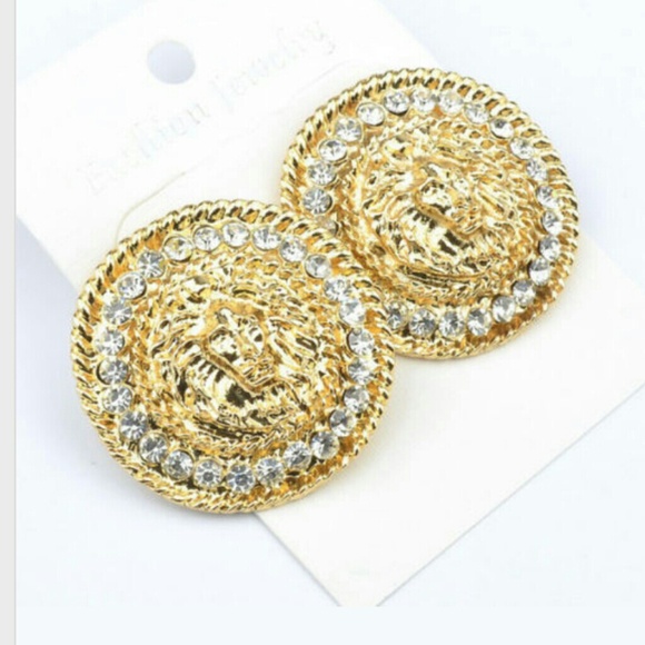Lion head earrings