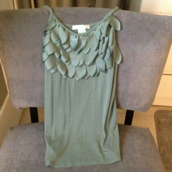 Green leaf tank cami top size small Polyvore