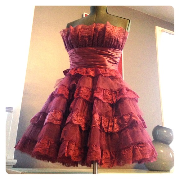 Pale purple Betsey Johnson prom / cupcake dress