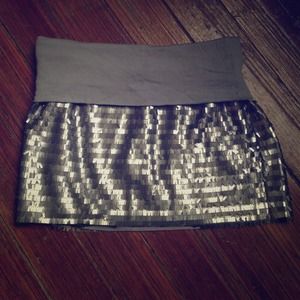Silver/ teal sparkly Bebe skirt