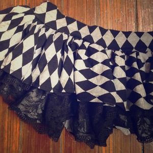 Custom made mini skirt / tutu with lace ruffles
