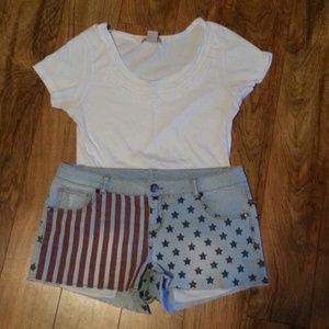 Patriotic jean shorts!!