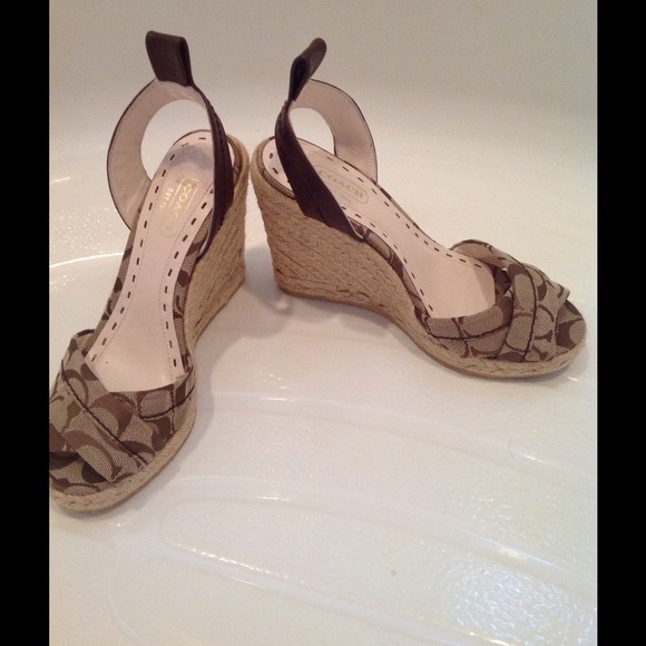 Beautiful wedge coach sandals