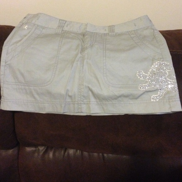 Express light Grey Mini Skirt