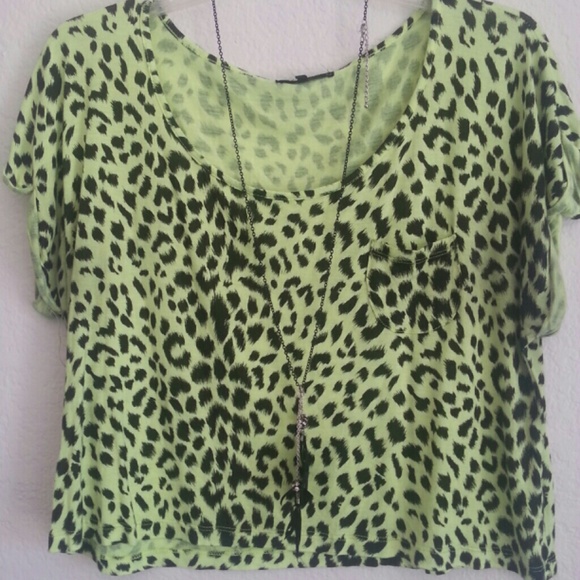 Leopard Print Crop Shirt