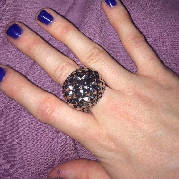 Silver ball ring