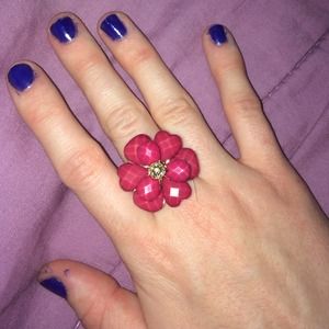 Pink flower ring