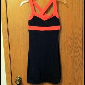 Target blue and pink crossed straps dress