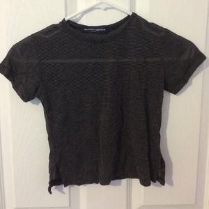 Brandy Melville Stripe Crop Tee