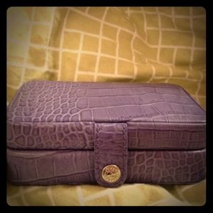 Purple Leather jewelry carrier