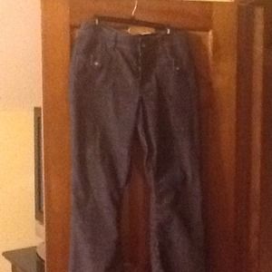 Lane Bryant grey corduroy pant with rhinestone