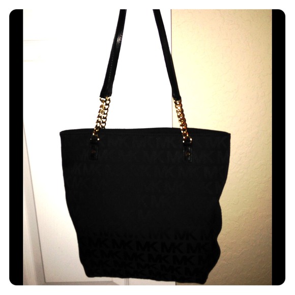 Authentic Michael Kors black tote bag