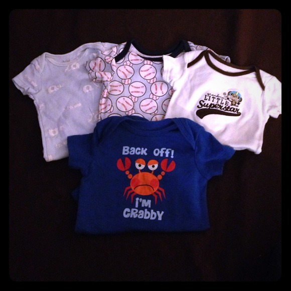 Boys 0-3 month onesies!