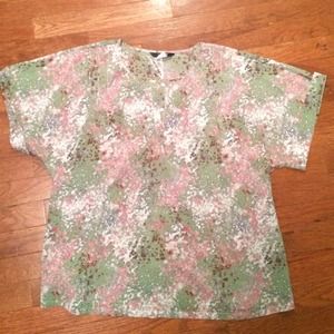 J. Crew multi-colored short-sleeved top