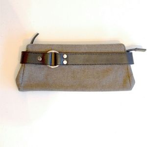Banana Republic Tweed Leather Clutch