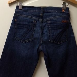 Seven wide leg dark wash jeans