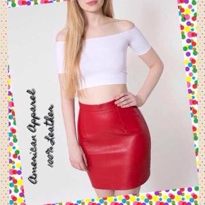 🆕American Apparel 100% Leather Skirt
