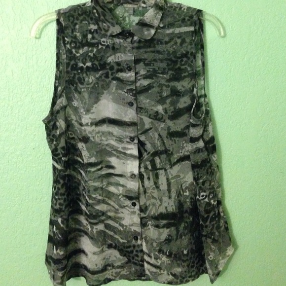 Cheetah print blouse