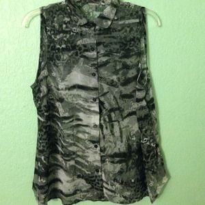 Cheetah print blouse