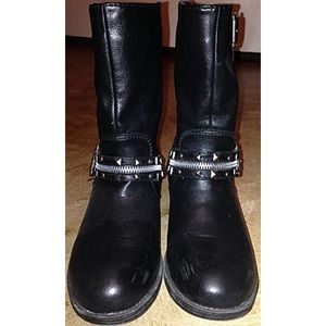 Studded Black Boots