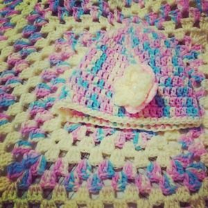 Crochet Blanket and hat