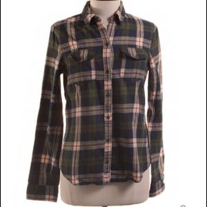 A&F Green Plaid Flannel