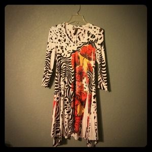 Multi color printed dress