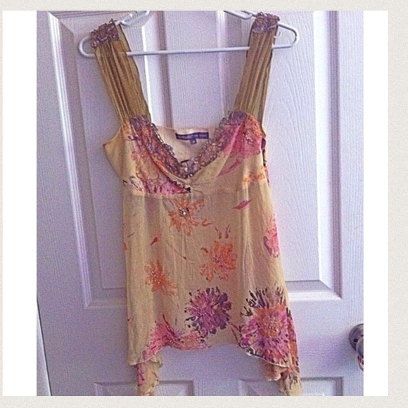 Beaded Flowy Chiffon Tank 🌸