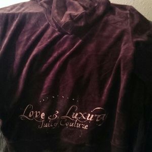 Brown juicy cotour zip up sweater