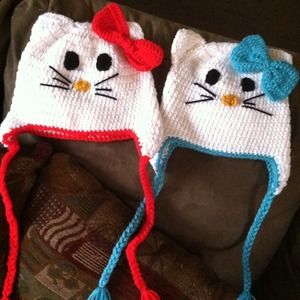 Hello kitty Crochet Beanie