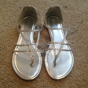 Silver URBANOG Bamboo Sandals