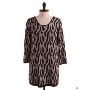 silence + noise Black &White Print Shift Dress