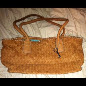 🚫SOLD🚫 Fossil Basketweave Leather Purse