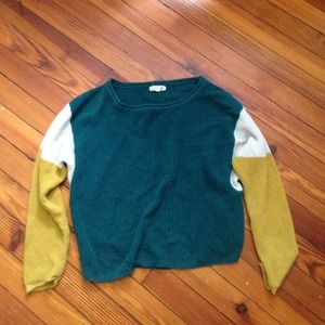 Tri-Color Blocked Sweater